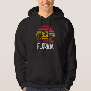 Florida Vintag Retro Beach Palm Treppen Surf Swim  Hoodie