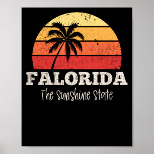 Florida Vintag Retro USA Der Sonnenschein-Staat Poster