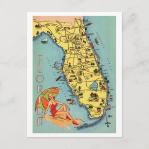 Florida Vintage Fun Postkarte
