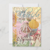 Florida Vintage Travel Beach Seashell Muschel Art