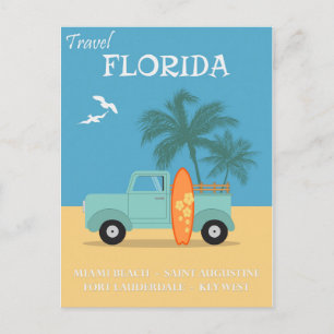 Florida Vintage Travel Feiertagspostkarte