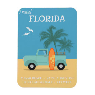 Florida Vintage Travel Magnet