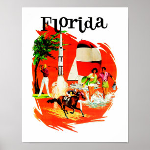 Florida Vintage Travel Poster