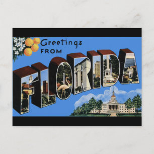 Florida Vintage Travel Postkarte