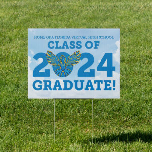 Florida Virtual High School Graduate Yard Sign Gartenschild