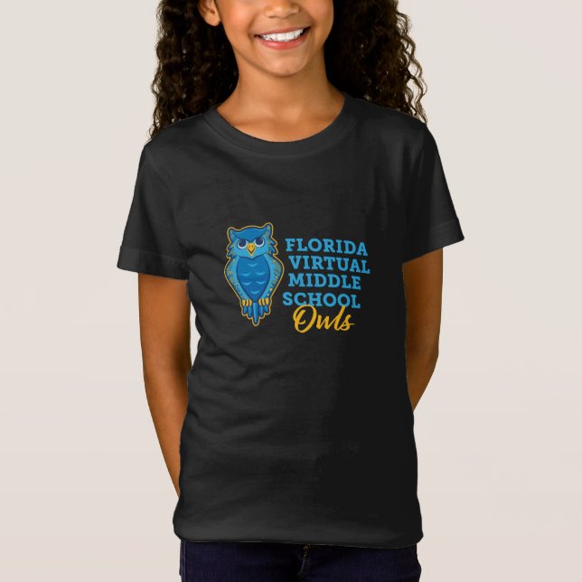 Florida Virtual Middle School Owles, Black T-Shirt (Vorderseite)