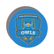 Florida Virtual Middle School Owls Car Magnet