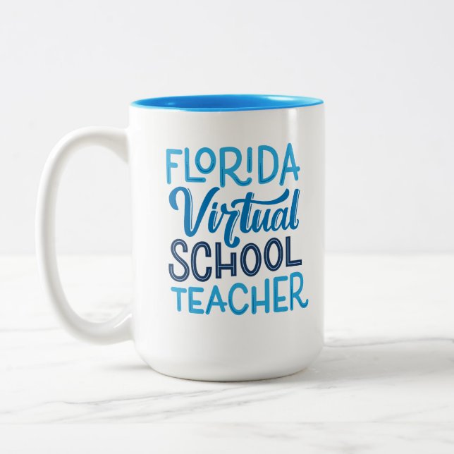 Florida Virtual School Lehrer, Handlettering Zweifarbige Tasse (Links)