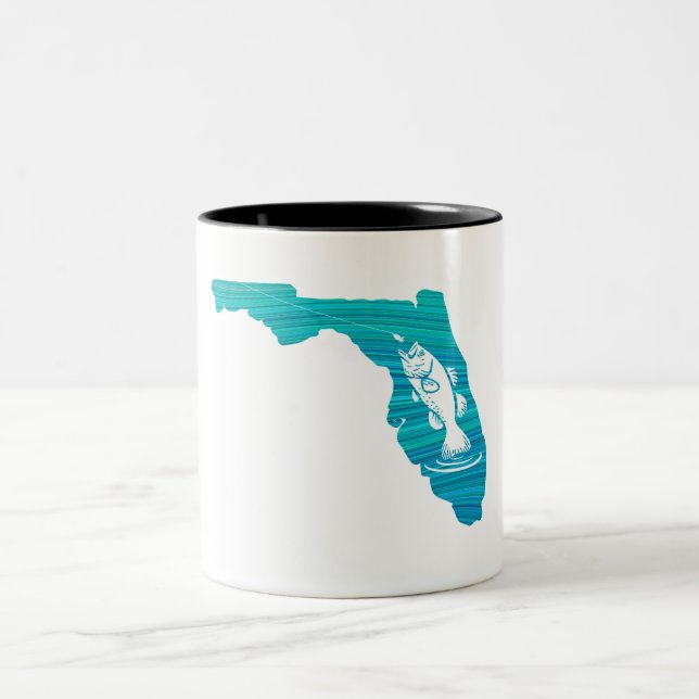 Florida Wave Fishing Zweifarbige Tasse (Mittel)