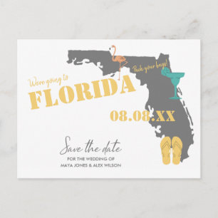 Florida Wedding Save the Dates Postkarte