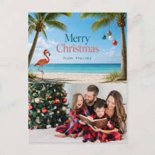 Florida Weihnachten mit tropischem Flamingo