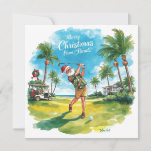 Florida Weihnachten Santa Golf spielen
