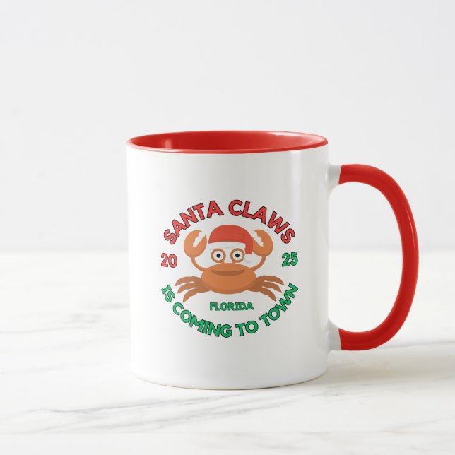 Florida Weihnachts-Kaffeetasse Santa Claws Tasse (Rechts)