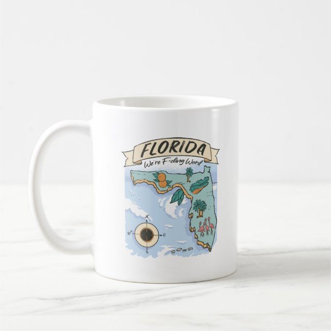 FLORIDA WIR SIND F*CKING WEIRD UNITED STAATEN MAP KAFFEETASSE (Links)