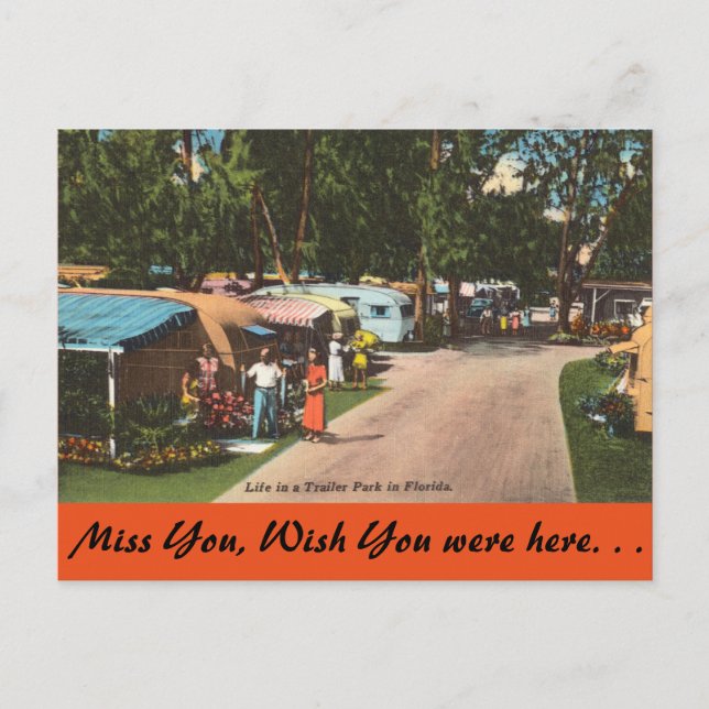 Florida, Wohnwagenpark Postkarte (Vorderseite)
