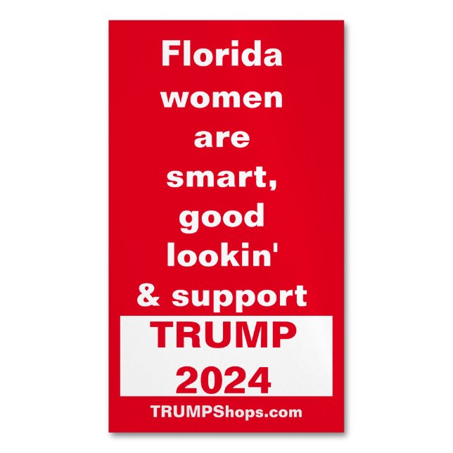 Florida Women unterstützen TRUMP pk von 25 Magnetische Visitenkarte (Vorderseite Vertikal)
