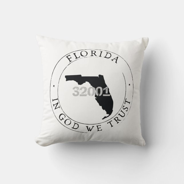 Florida Zip Code Pillow Kissen (Vorderseite)