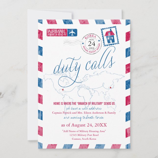 Florida zu Korea Militärische Bewegung der Luft Einladung (Vorderseite)