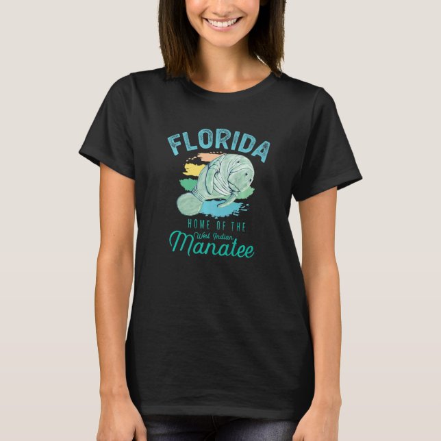 Florida Zuhause der Manatee Sea Cow T-Shirt (Vorderseite)