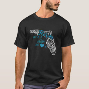 Florida Zuhause Staat FL Mandala Map USA US P T-Shirt