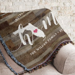 Florida Zuhause Staat Personalisierte Holzsicht Decke<br><div class="desc">Zeigen Sie Zuhause-Staatsstolz mit diesem niedlichen rustikalen Imitat Holzplankendecke mit "Zuhause" in weißer Kalligrafie-Schrift, die mit einer Silhouette des Staat von Florida stehend für den Buchstaben "O". Eine rosa Herzillustrierung in der Staat-Karte vervollständigt das Design; Sie können die Herzposition in Ihrer Zuhause-Stadt ändern, indem Sie das Design-Tool öffnen und die...</div>