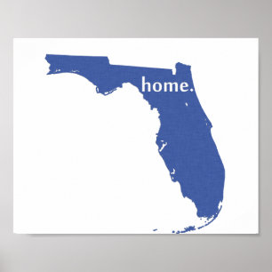 Florida-Zuhauseblau Poster