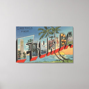 FloridaLarge Buchstabe ScenesFlorida Leinwanddruck