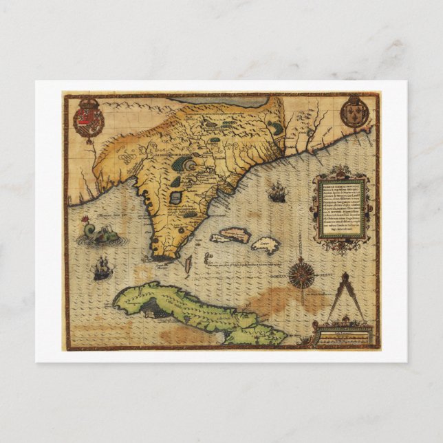 FloridaPanoramakarte Florida Postkarte (Vorderseite)