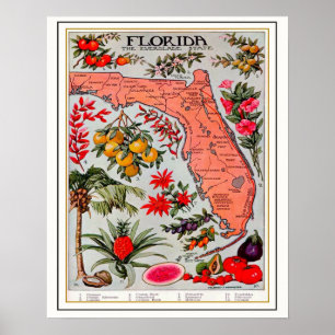 Floridas "Bounty Map" Poster
