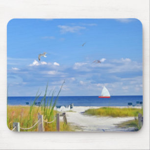 Floridastrand, -Küste und -vögel Mousepad