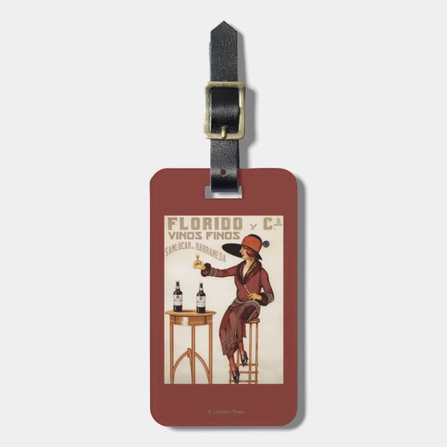 Florido Vinos Finos - Sanlucar de Barrameda Gepäckanhänger (Vorderseite vertikal)