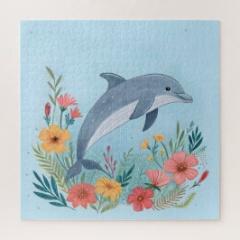 Floriger Delfin Puzzle