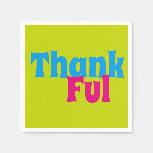 Florillas Thankful Serviette (Vorderseite)