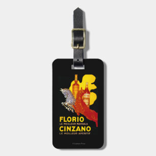 Florio Cinzano Vintage Poster Europa Gepäckanhänger