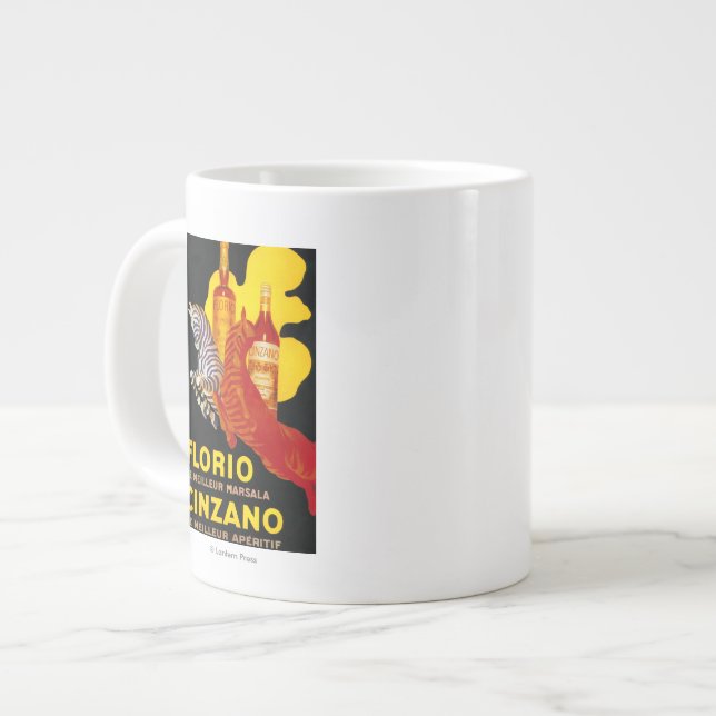 Florio Cinzano Vintages Poster Europa Jumbo-Tasse (Vorderseite Links)