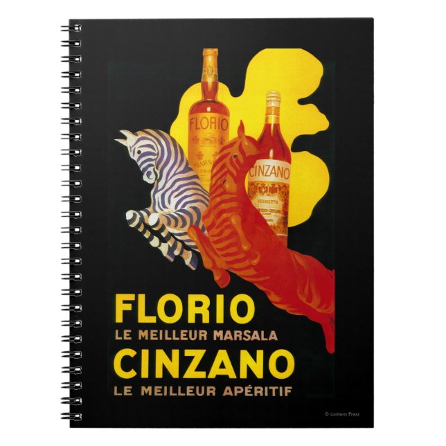 Florio Cinzano Vintages Poster Europe Notizblock (Vorderseite)