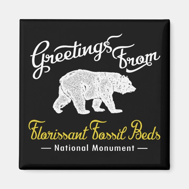 Florissant Fossil Beds National Monument Bear Magnet (Vorne)