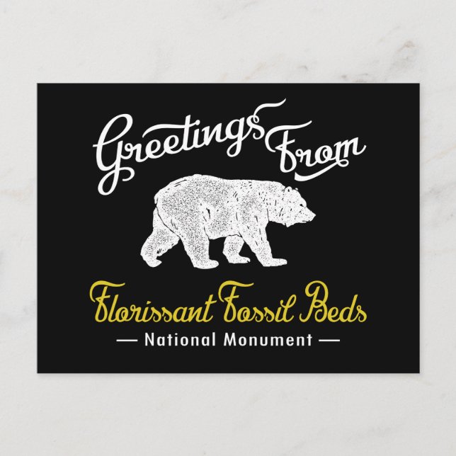 Florissant Fossil Beds National Monument Bear Postkarte (Vorderseite)