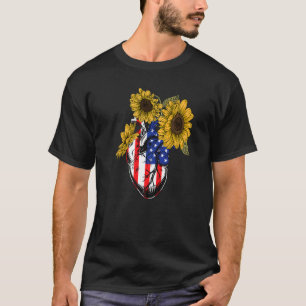 Florist American Flag 4. Juli Floral Anatomisch H T-Shirt