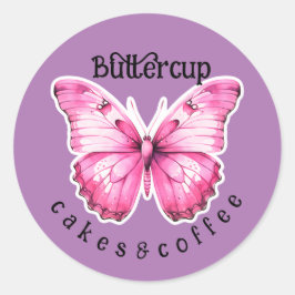 Florist Bakery Café Custom Shop Name Produkt Runder Aufkleber