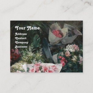FLORIST BEIM ERSTELLEN EINES STRAUSSES MIT BUNTE B VISITENKARTE