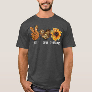 Florist Blume Lover Peace Signer Heart Peace Liebe T-Shirt