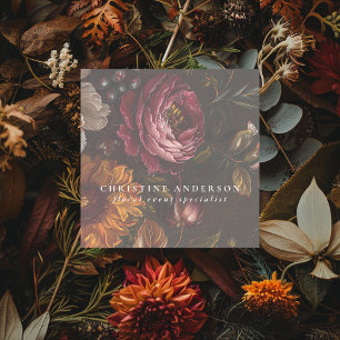 Florist Blume Shop Elegante Botanische Blume Quadratische Visitenkarte