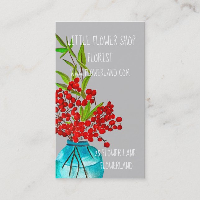 Florist Blume Shop Modernes, einfaches Geschäft Visitenkarte (Vorderseite)