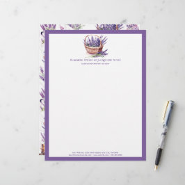 Florist Business Custom Lavendel Watercolor Briefbogen