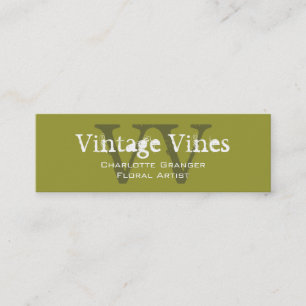 Florist Customizable Business Card Monogramme Mini Visitenkarte