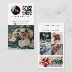 Florist Dekorateur Foto-Feed Social Media QR-Code Visitenkarte