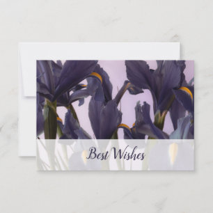 🌷 Florist Edition Custom Iris Foto 'Best Wishs' Mitteilungskarte