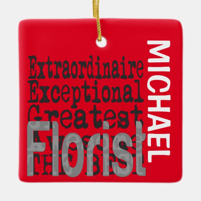 Florist Extraordinaire CUSTOM Keramikornament (Vorderseite)