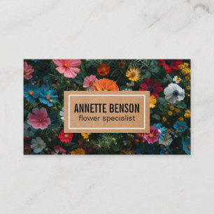 Florist   Farbige Blume Visitenkarte